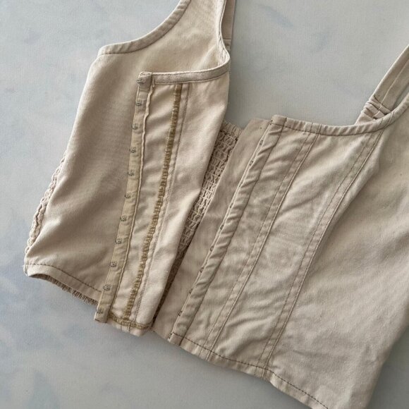 Lone Star Tan Western Corset Bustier Tank Top - Picture 3 of 6